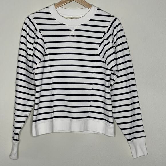 SEZANE STRIPED ORGANIC‎ COTTON SWEATSHIRT SIZE XS NWT - Picture 1 of 10